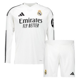Real Madrid Børn Hjemmebanesæt 2024-25 Langærmet(+ Korte bukser)